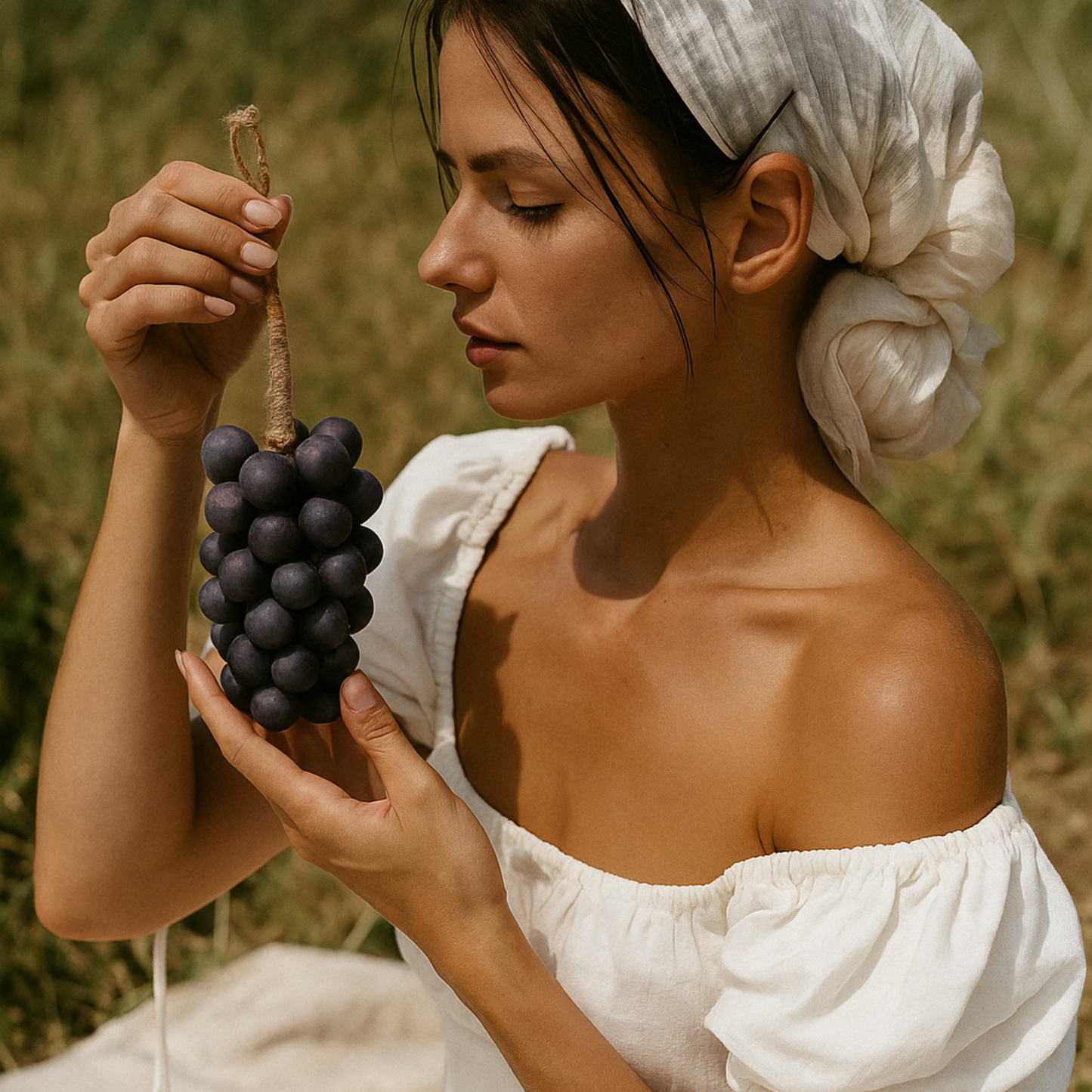 Handcrafted grape soap