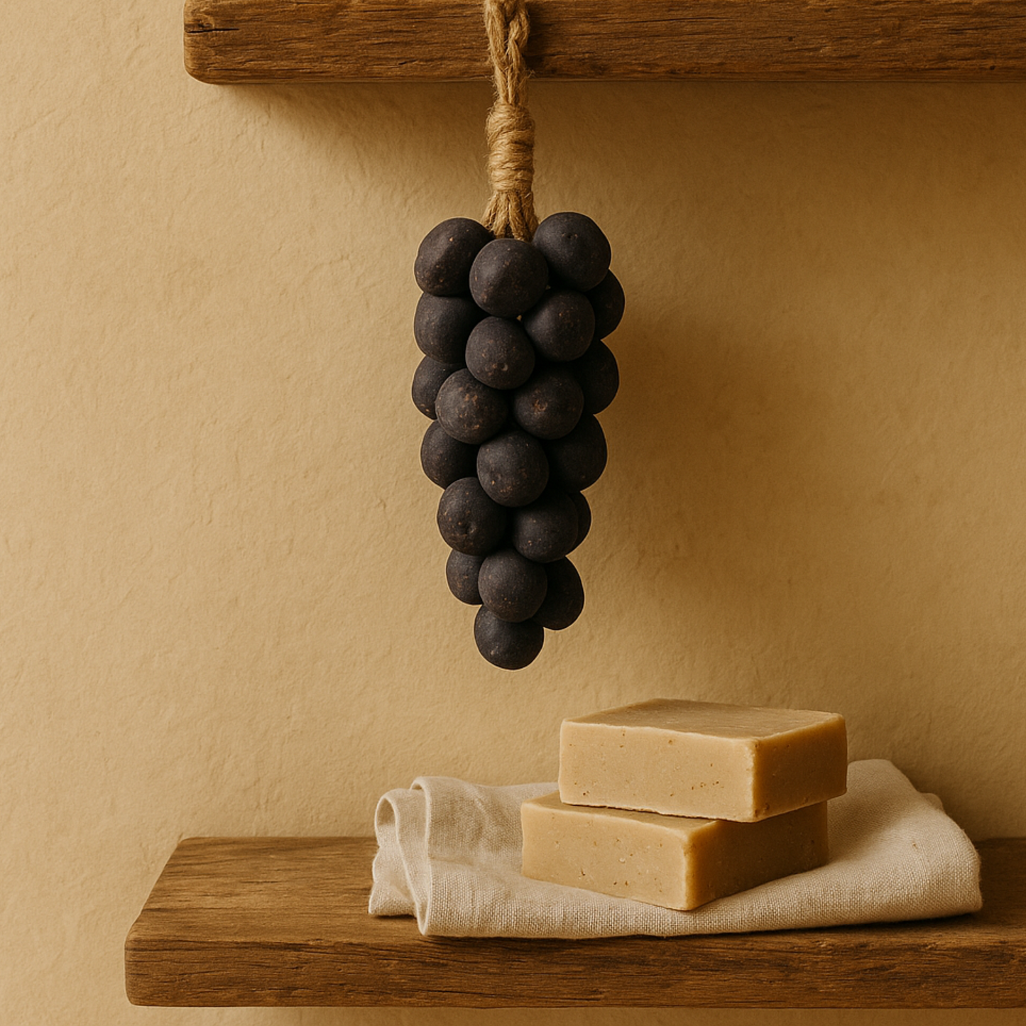 Handcrafted grape soap